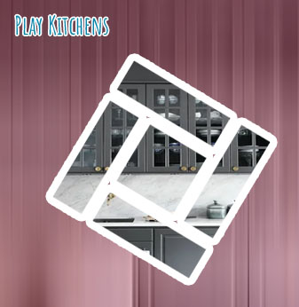 Grey play kitchen